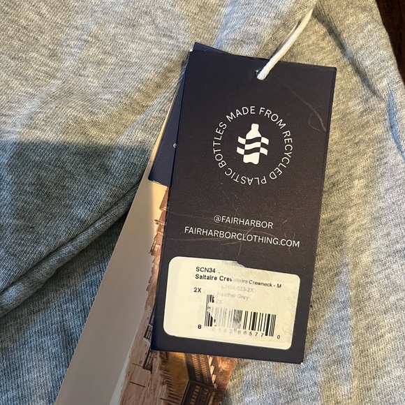 NWT Fair harbor The Saltaire Crewneck Gray 2X - Picture 4 of 6